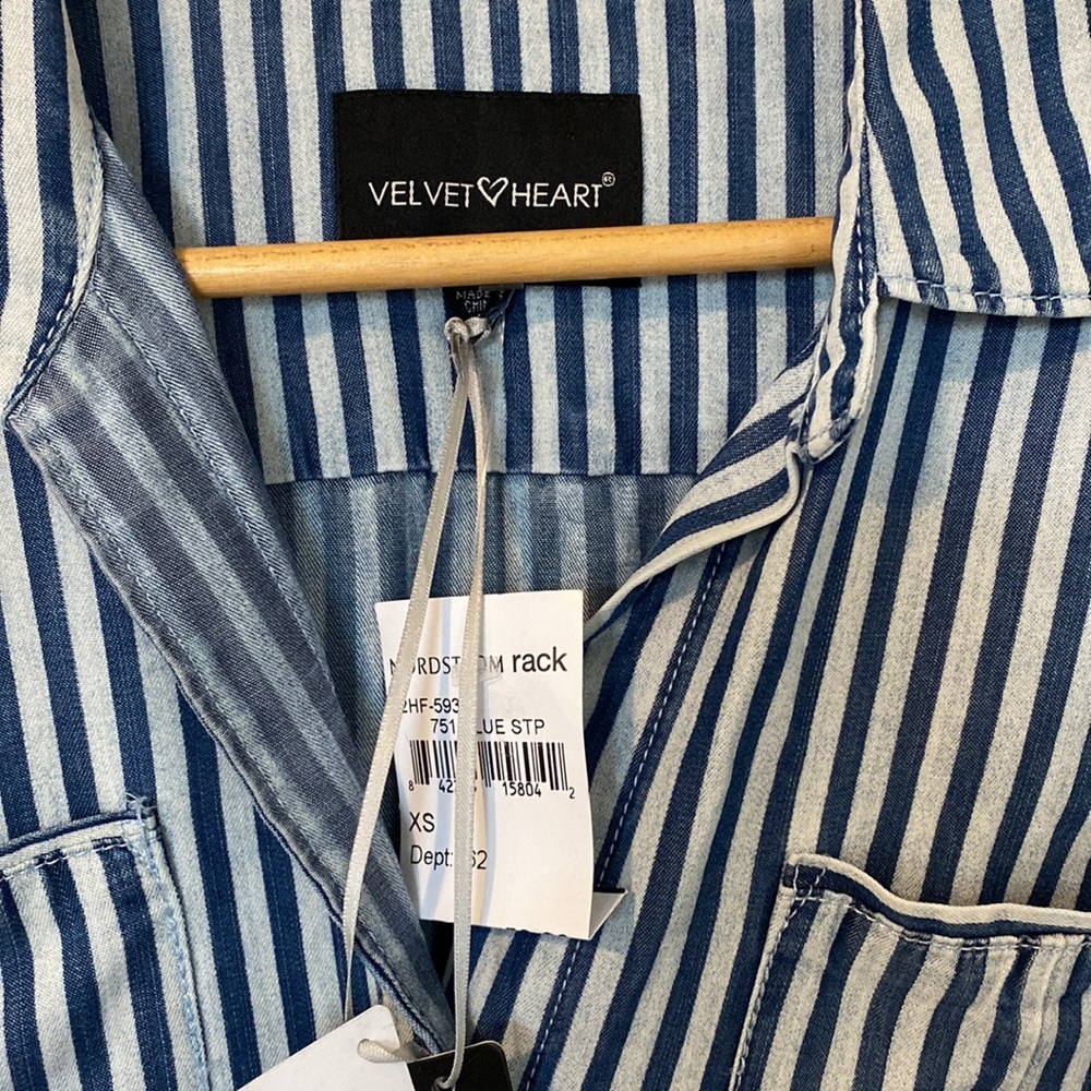 NWT Tencel Blue Shirt Dress size XS - Picture 3 of 7